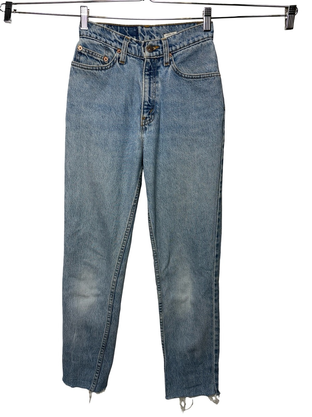 Vintage 90s Levis 512 Slim Fit Tapered Leg Jeans 24x27 Light Wash Sz 3 USA Made